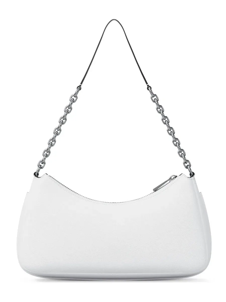 Сумка женская средняя клатч кожа (100% натуральная) Michael Kors Nolita Chain Pouchette — изображение 3 из 5, белый