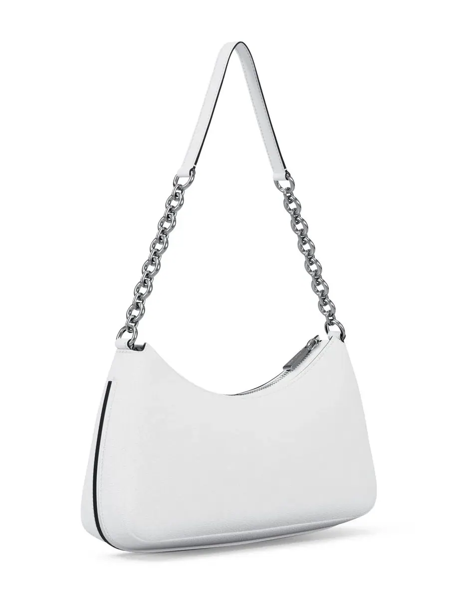 Сумка женская средняя клатч кожа (100% натуральная) Michael Kors Nolita Chain Pouchette — изображение 4 из 5, белый