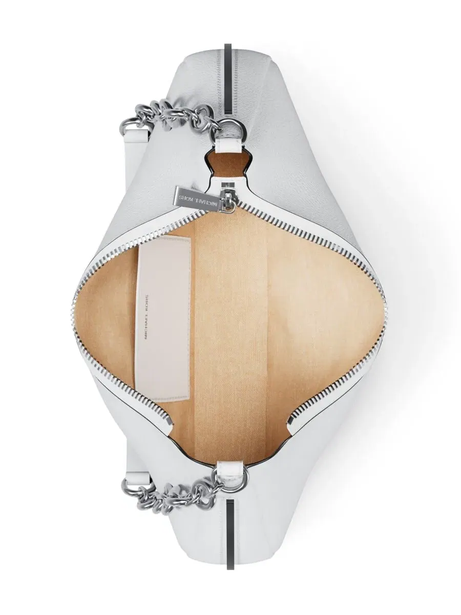 Сумка женская средняя клатч кожа (100% натуральная) Michael Kors Nolita Chain Pouchette — изображение 5 из 5, белый