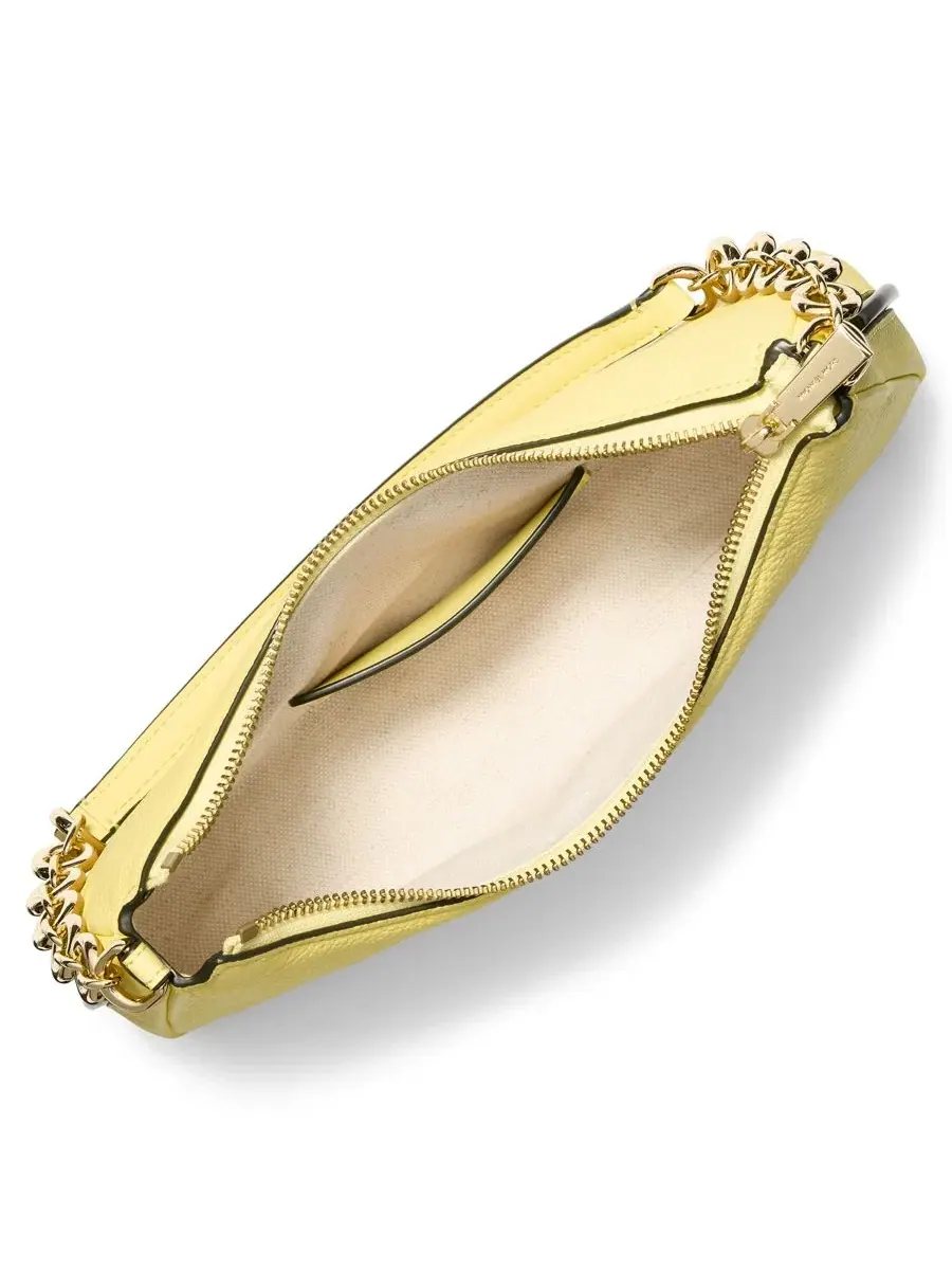 Сумка женская средняя клатч 100% кожа Michael Kors Nolita Chain Pouchette — изображение 3 из 3, желтый