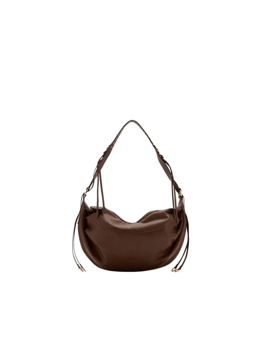 Небольшая сумка через плечо с бахромой, Oval Shoulder Bag MANGO — изображение 5 из 5, кожаный