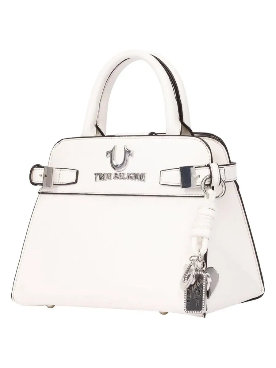 Сумка-шопер с поясными акцентами Beckham Belted Tote True Religion — изображение 3 из 6, белый