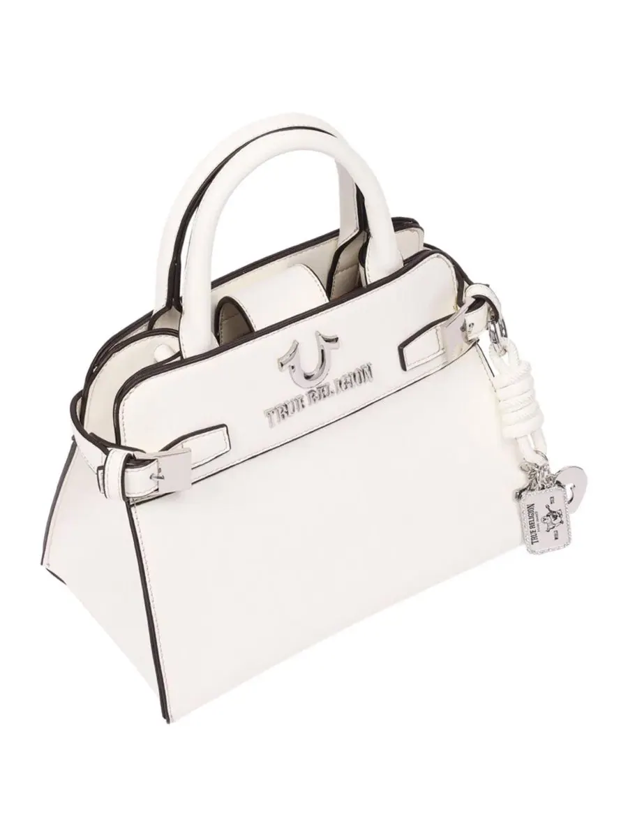 Сумка-шопер с поясными акцентами Beckham Belted Tote True Religion — изображение 4 из 6, белый