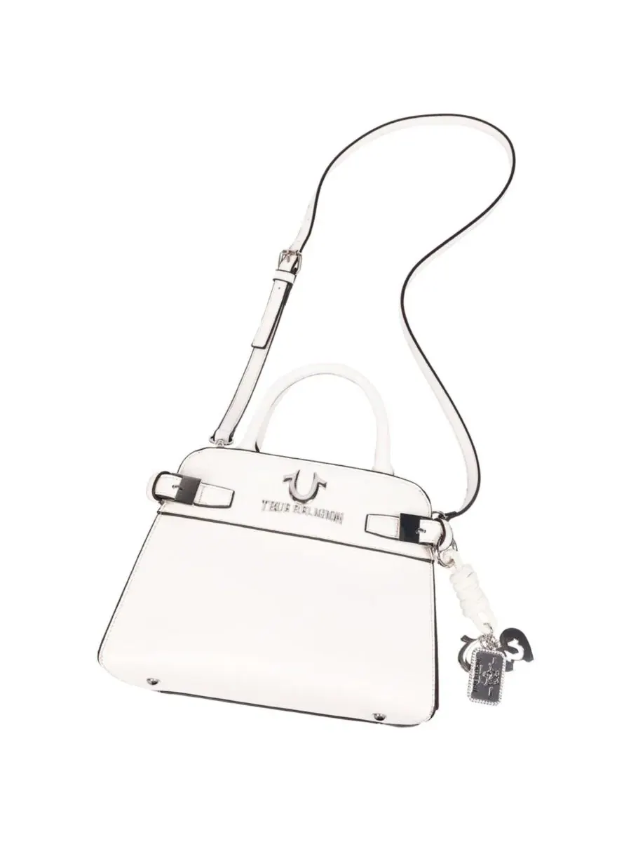Сумка-шопер с поясными акцентами Beckham Belted Tote True Religion — изображение 6 из 6, белый