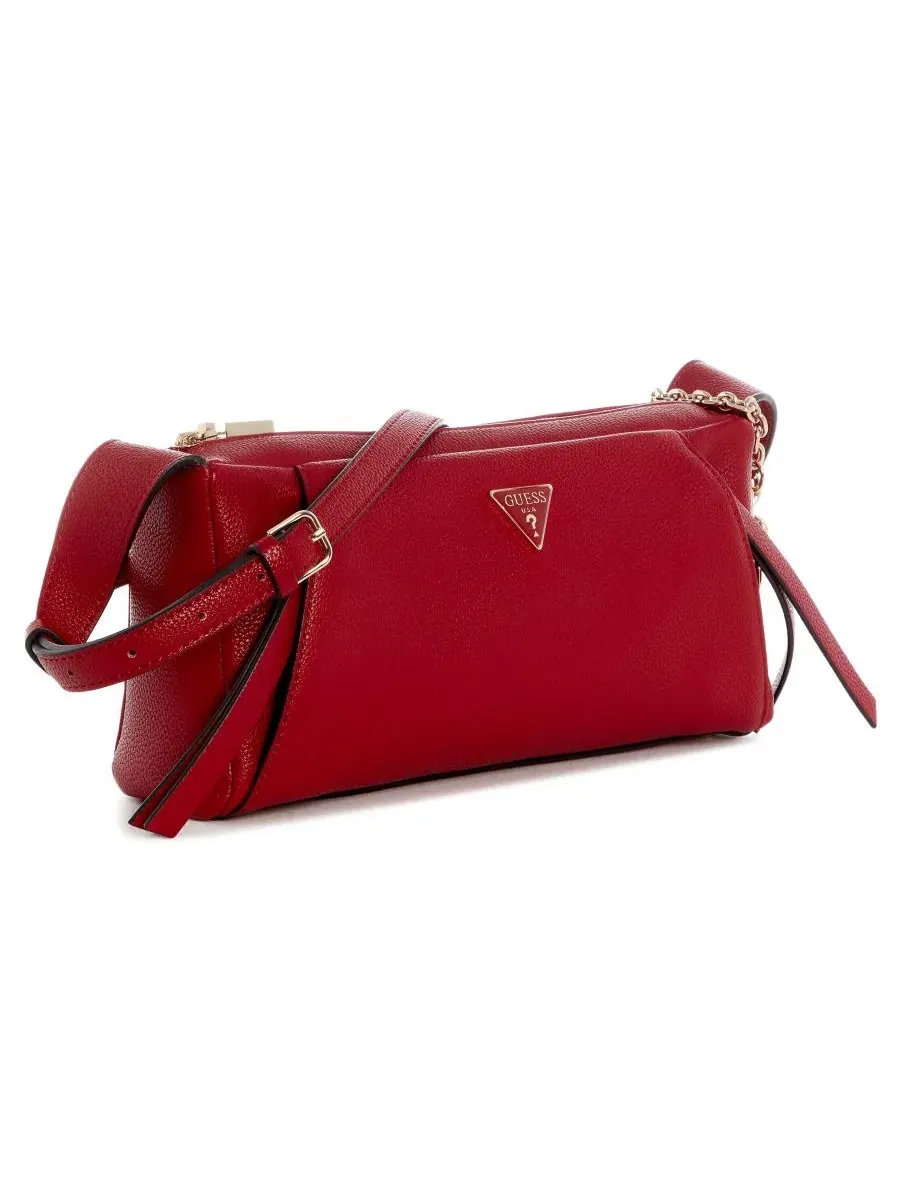 Компактная кроссбоди-сумка Devon Small Crossbody GUESS — изображение 3 из 4, вишня