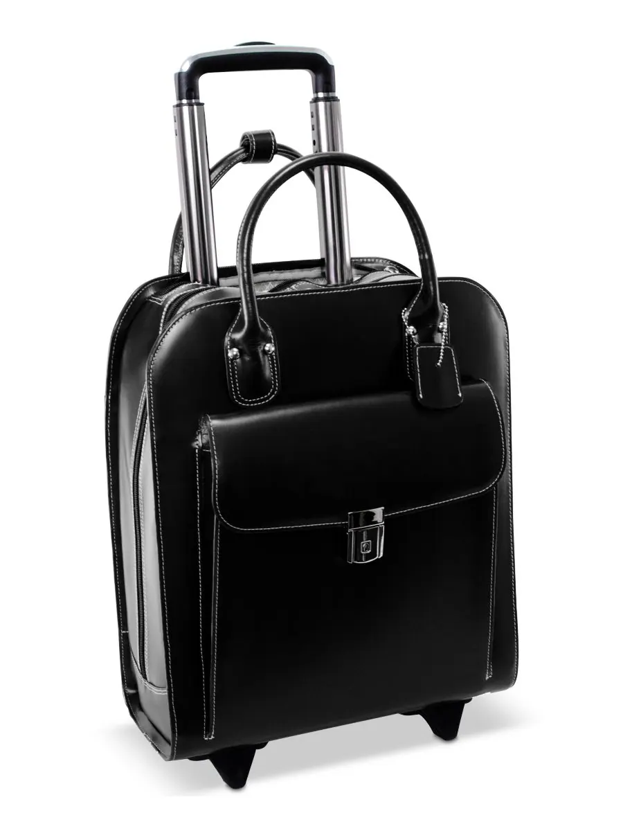 Кожаный портфель на колесиках Uptown для ноутбука McKlein