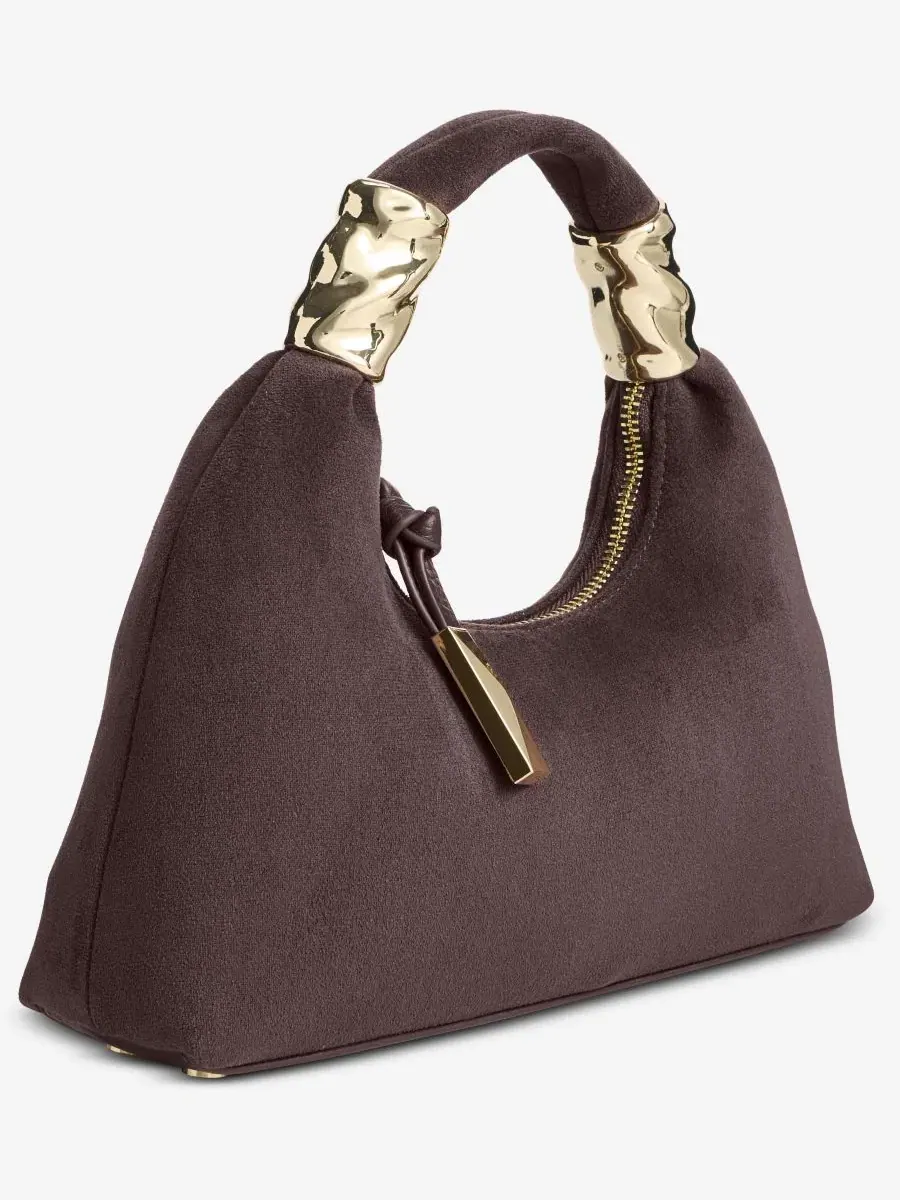 Мини-хобо из замши Nyrah Mini Suede Hobo I.N.C. International Concepts — изображение 3 из 7, сливовый