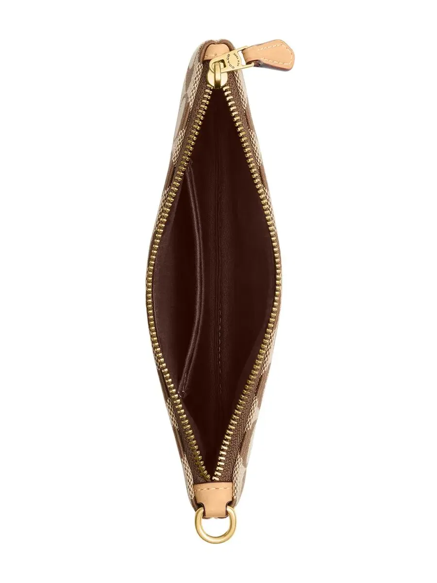 Визажистка-кошелек COACH Essential Small Signature Jacquard Wristlet — изображение 4 из 4, хаки светлый