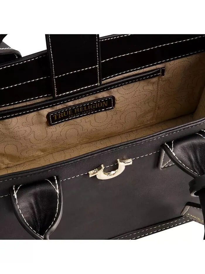 Замшевая сумка-тоут True Religion Modern Edge — изображение 5 из 5, черный