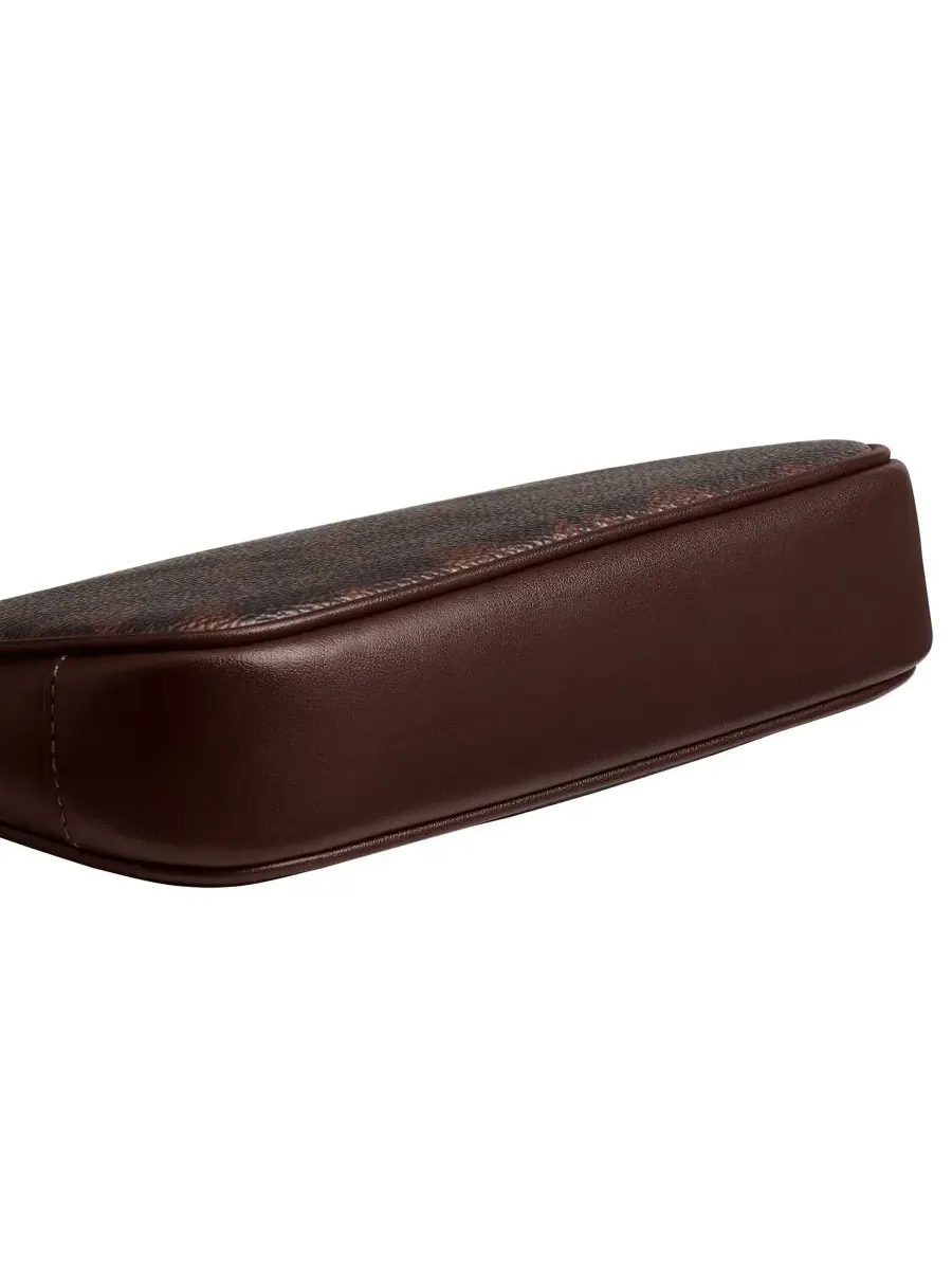 Сумка COACH Plaza Mini Signature Canvas Slim Shoulder Bag 18 — изображение 8 из 8, коричневый