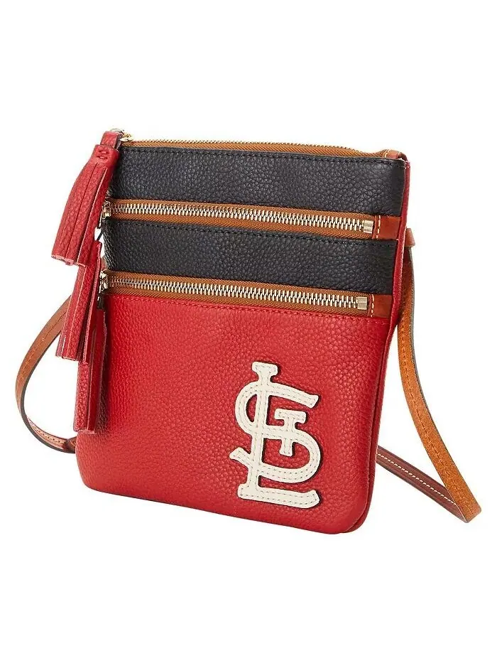 Женская сумка через плечо St. Louis Cardinals Infield с тройной молнией Dooney & Bourke — красный