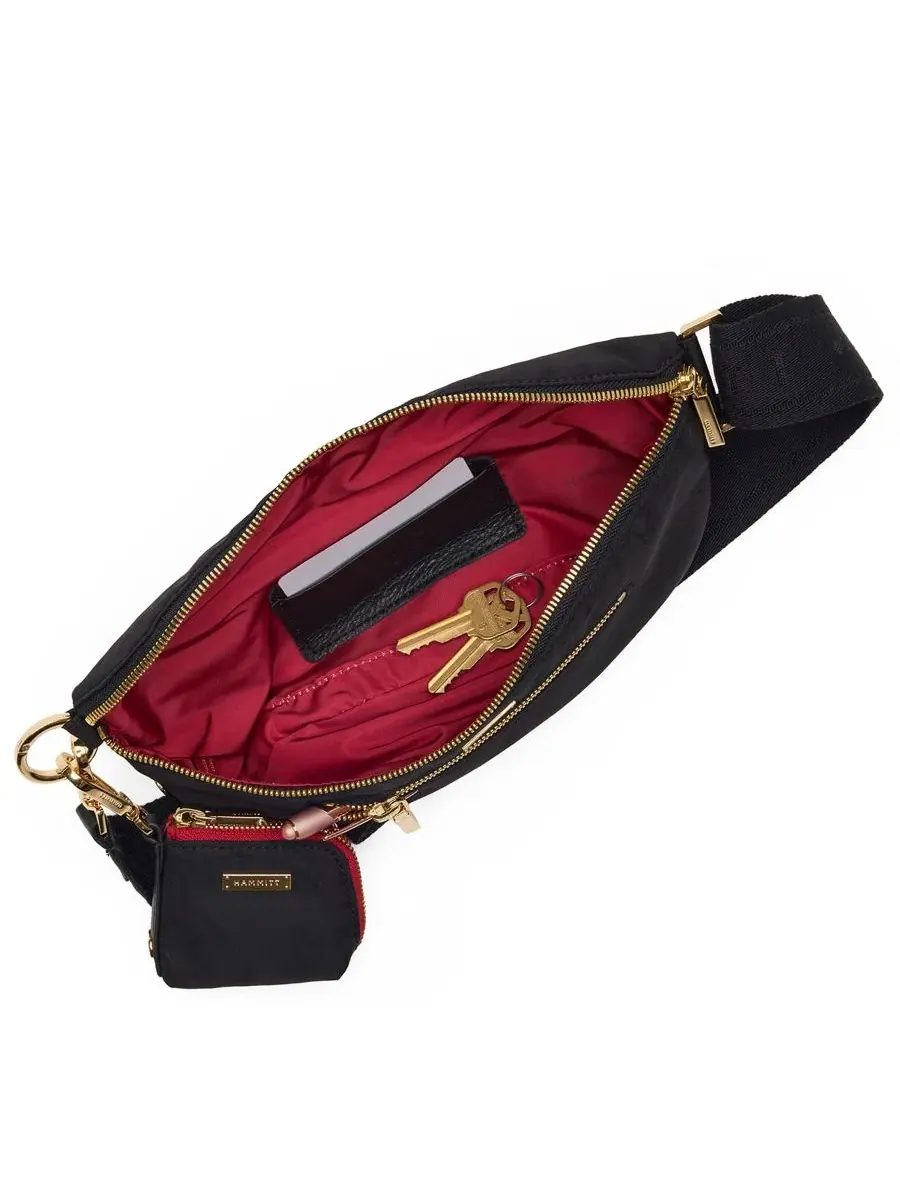 Поясная сумка Charles Belt Small Crossbody Hammitt — изображение 4 из 7, черный/золотистый