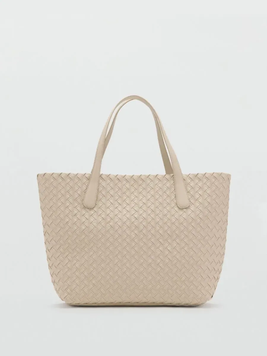 Сумка-шопер с плетением Braided Tote Bag MANGO