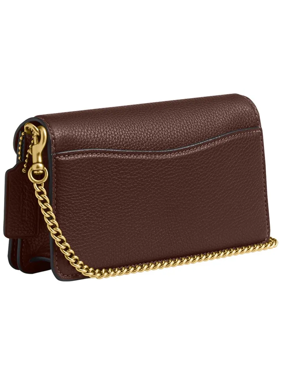 Сумка-кроссбоди COACH Tabby Mini из зернистой кожи с цепочкой — изображение 3 из 4, коричневый