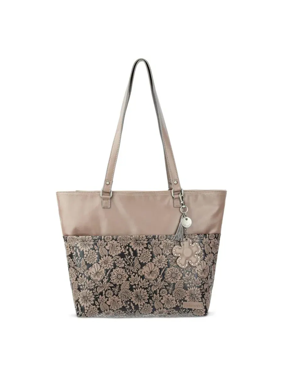 Сумка-шопер из натуральных волокон с подвеской-кисточкой Banyan Tote Sakroots, Mushroom In Bloom