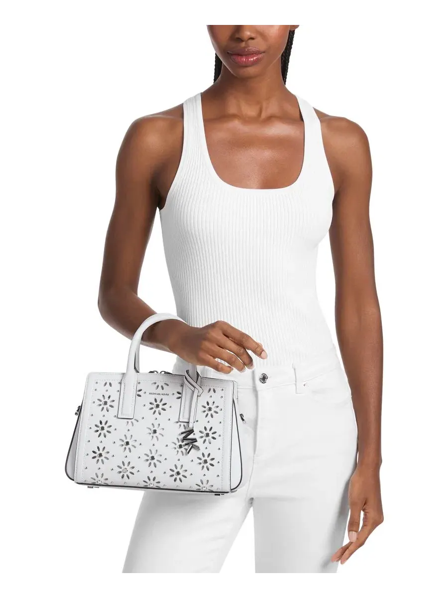 Сумка малая мессенджер 100% кожа Michael Kors Laila — изображение 4 из 4, белый