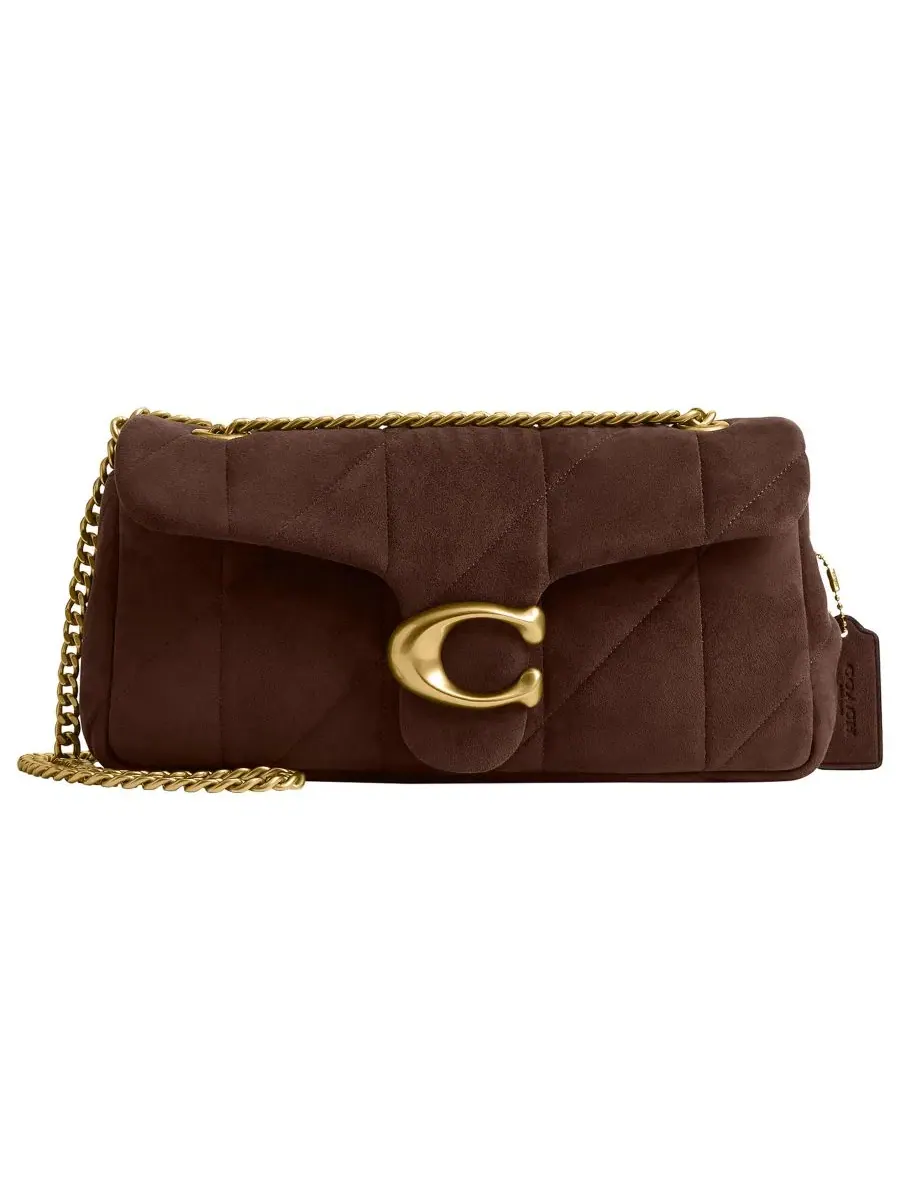 Сумка через плечо Soft Quilted Tabby Medium Suede Shoulder COACH