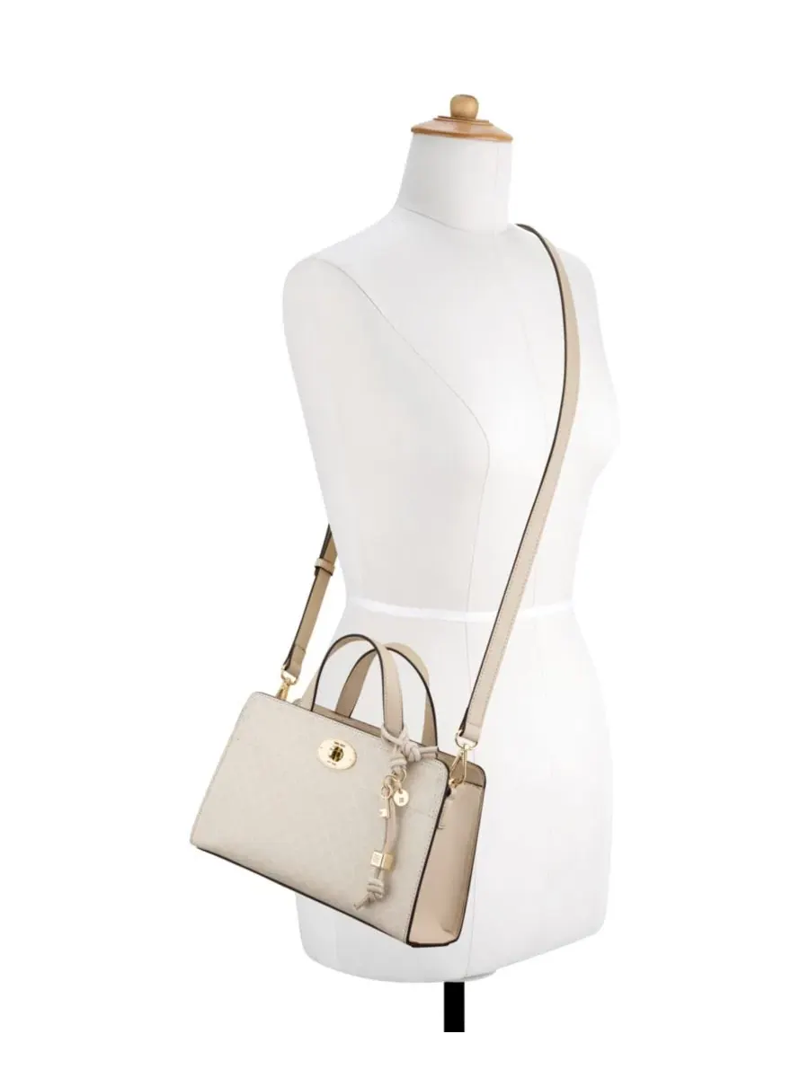 Мини-сэтчел кроссбоди Khora East West Small Satchel Crossbody Bag Nine West — изображение 2 из 5, кремовый бежевый