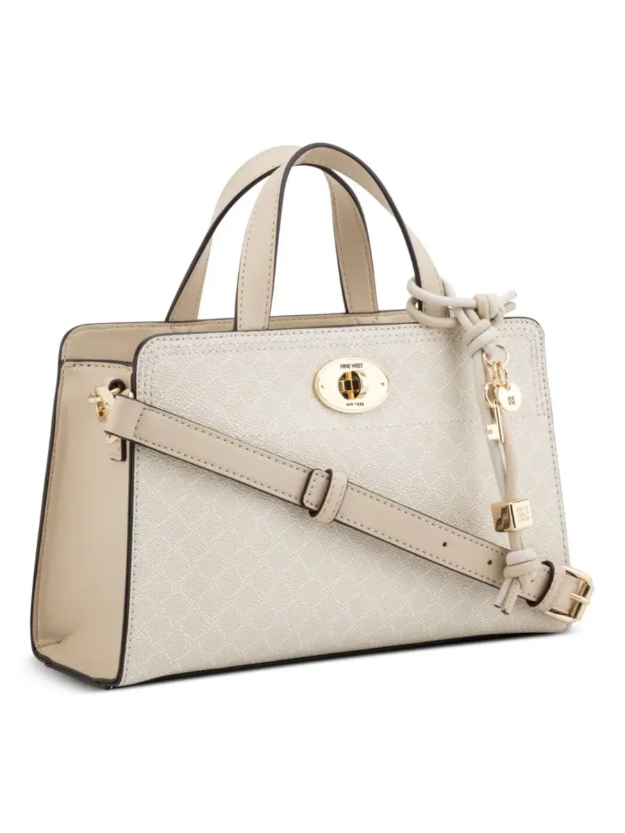 Мини-сэтчел кроссбоди Khora East West Small Satchel Crossbody Bag Nine West — изображение 4 из 5, кремовый бежевый