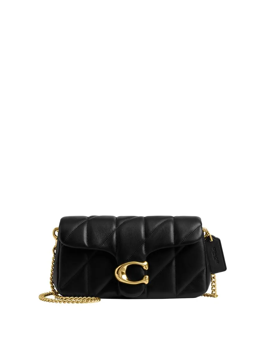 Стеганая мини-сумка через плечо COACH с цепочкой