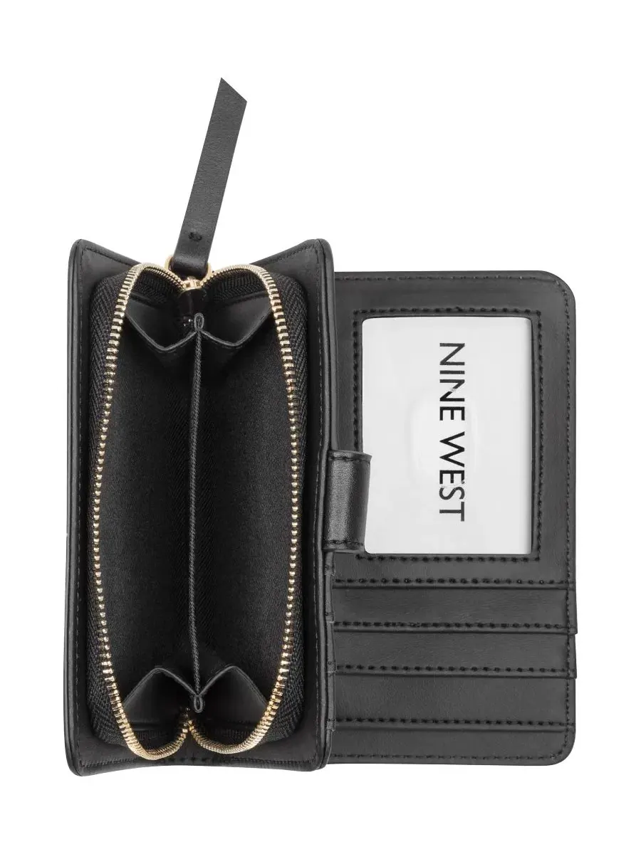 Кошелек-портмоне с магнитной застежкой Luela French Nine West — изображение 4 из 4, коричневый/черный
