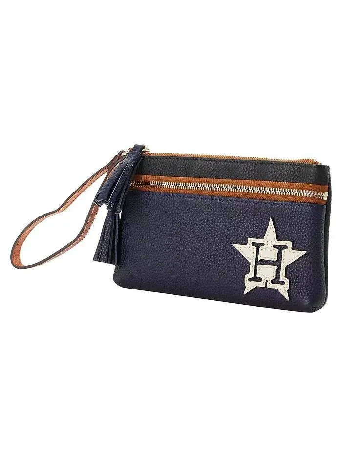 Женская сумка Houston Astros Infield с двойной молнией Dooney & Bourke — синий