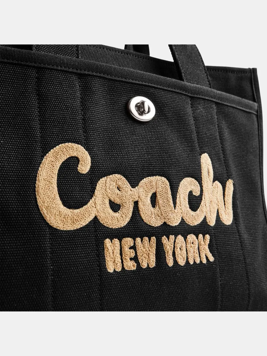 Сумка-тоут COACH Cargo Medium из парусины — изображение 5 из 6, черный
