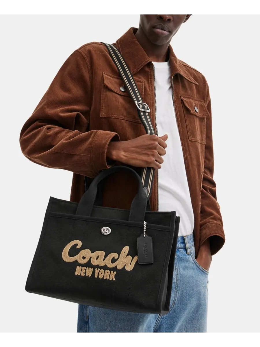 Сумка-тоут COACH Cargo Medium из парусины — изображение 6 из 6, черный