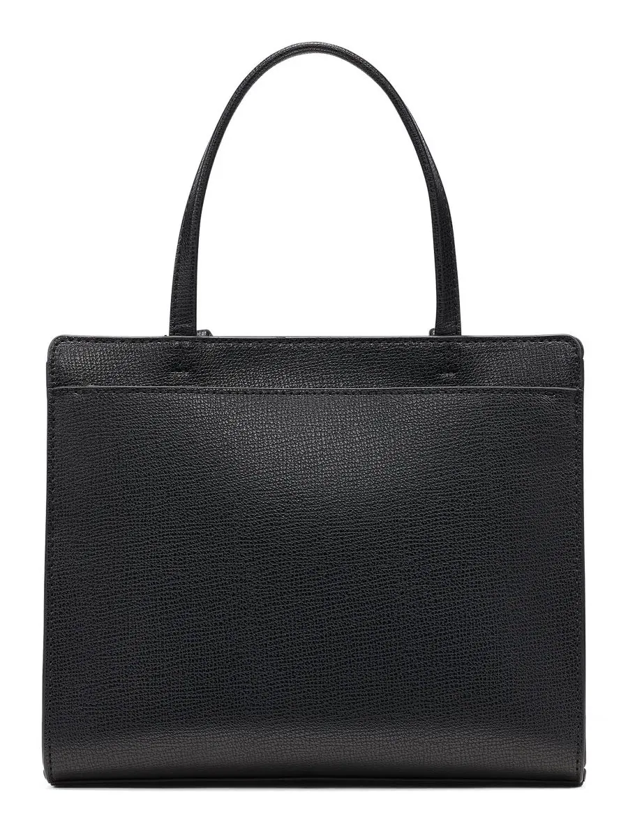 Сумка-шопер Maybelle Logo Print Small Satchel KARL LAGERFELD PARIS — изображение 2 из 8, черный/серебристый