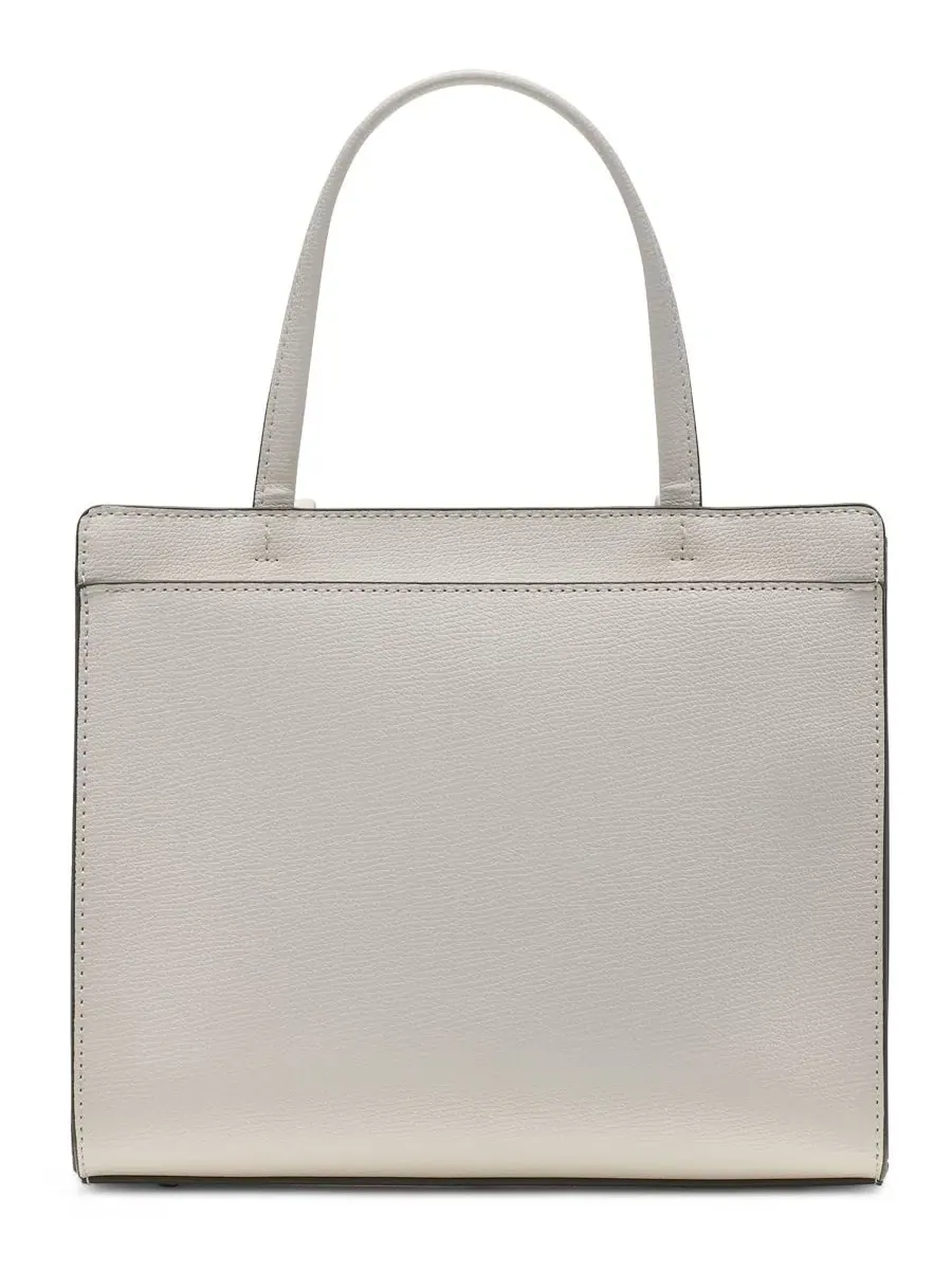 Сумка-сатчел с принтом Maybelle Logo Print Small Satchel KARL LAGERFELD PARIS — изображение 2 из 5, белый/серебристый