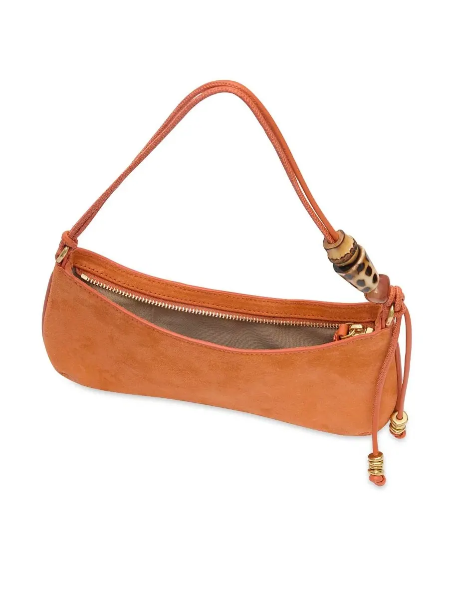 Небольшая сумка через плечо Reina Small Suede Shoulder Bag Rebecca Minkoff — изображение 3 из 3, светлый оранжевый