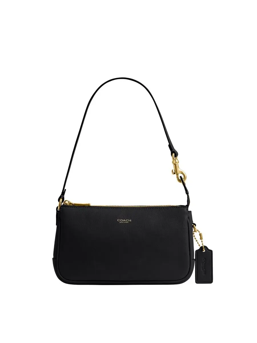Мини-сумка через плечо из кожи, с клапаном, модель Plaza COACH