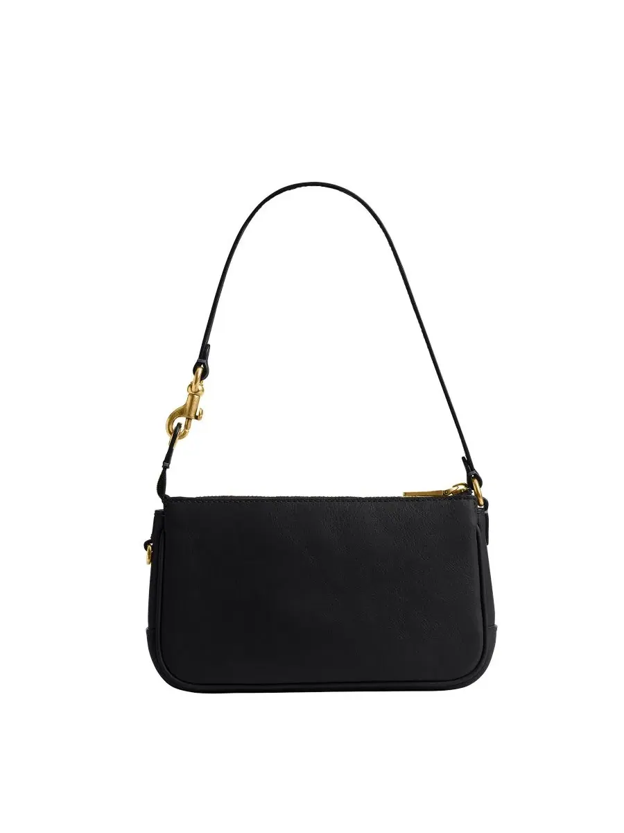 Мини-сумка через плечо из кожи, с клапаном, модель Plaza COACH — изображение 2 из 7, черный