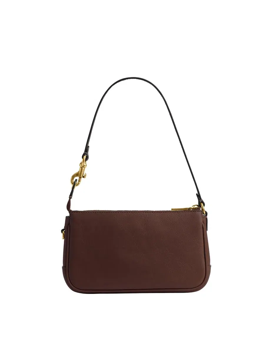 Мини-сумка через плечо с клапаном, кожаная COACH — изображение 5 из 12, зеленый