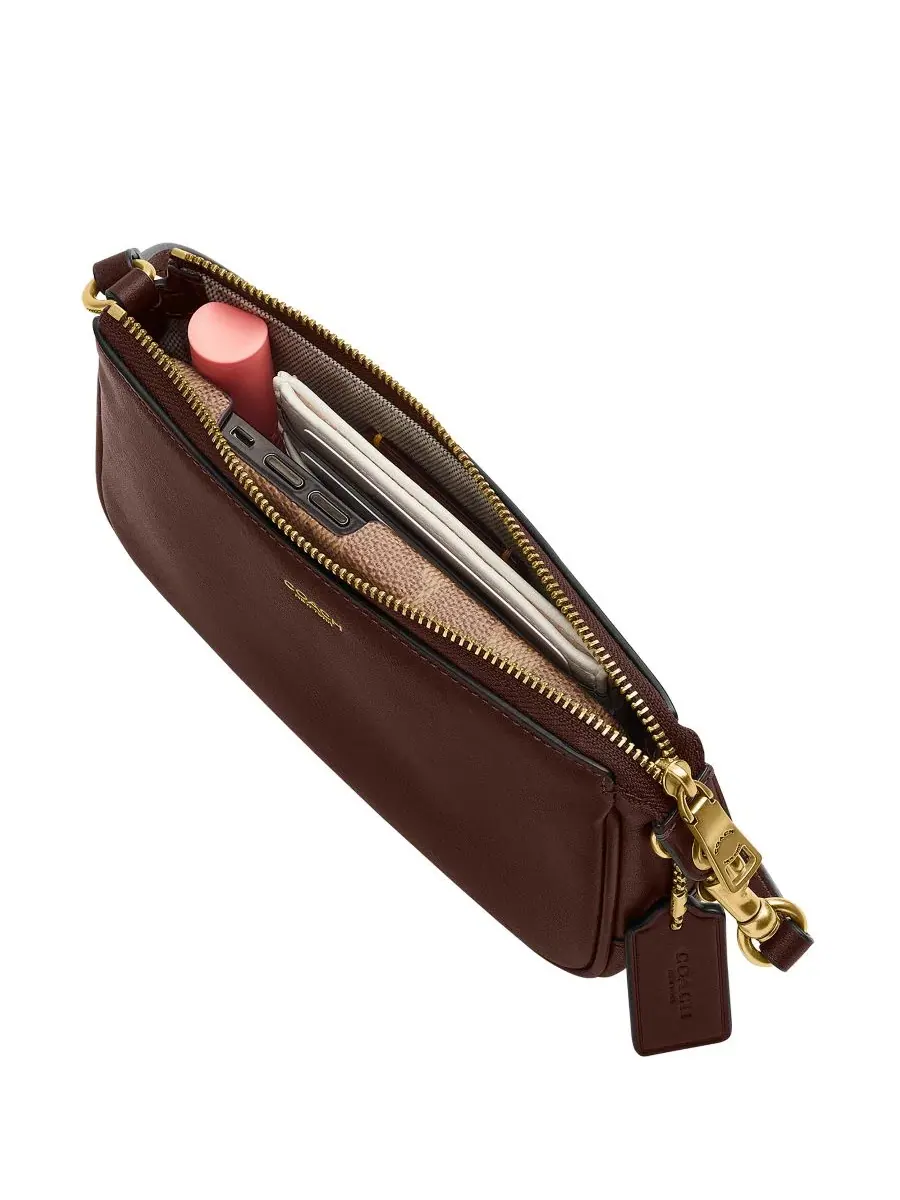 Мини-сумка через плечо с клапаном, кожаная COACH — изображение 9 из 12, зеленый