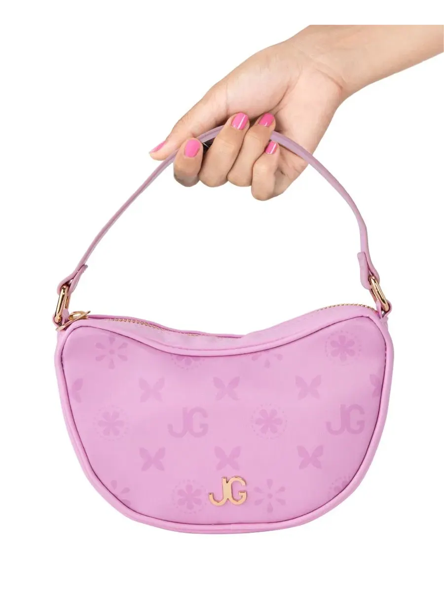Мини-сумка с монограммой, модель Quilted Handbag with Scarf Journey Girls — изображение 4 из 6, светлый/фиолетовый