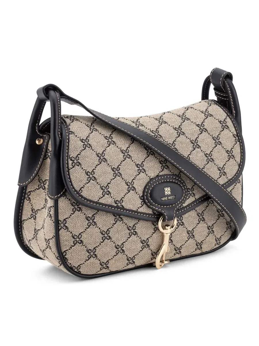 Сумка через плечо Cobel Convertible Flap Small Crossbody Nine West — изображение 3 из 4, натуральный/черный