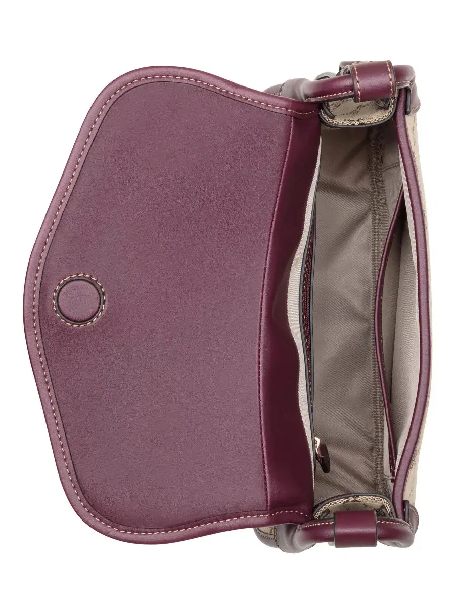 Сумка через плечо Cobel Convertible Flap Small Crossbody Nine West, Mocha Logo/Boysenberry — изображение 4 из 4
