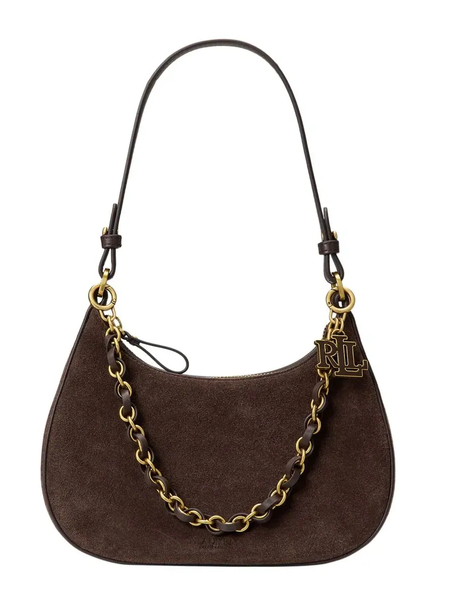 Мини-сумка через плечо Marcy Suede Zipper Lauren Ralph Lauren