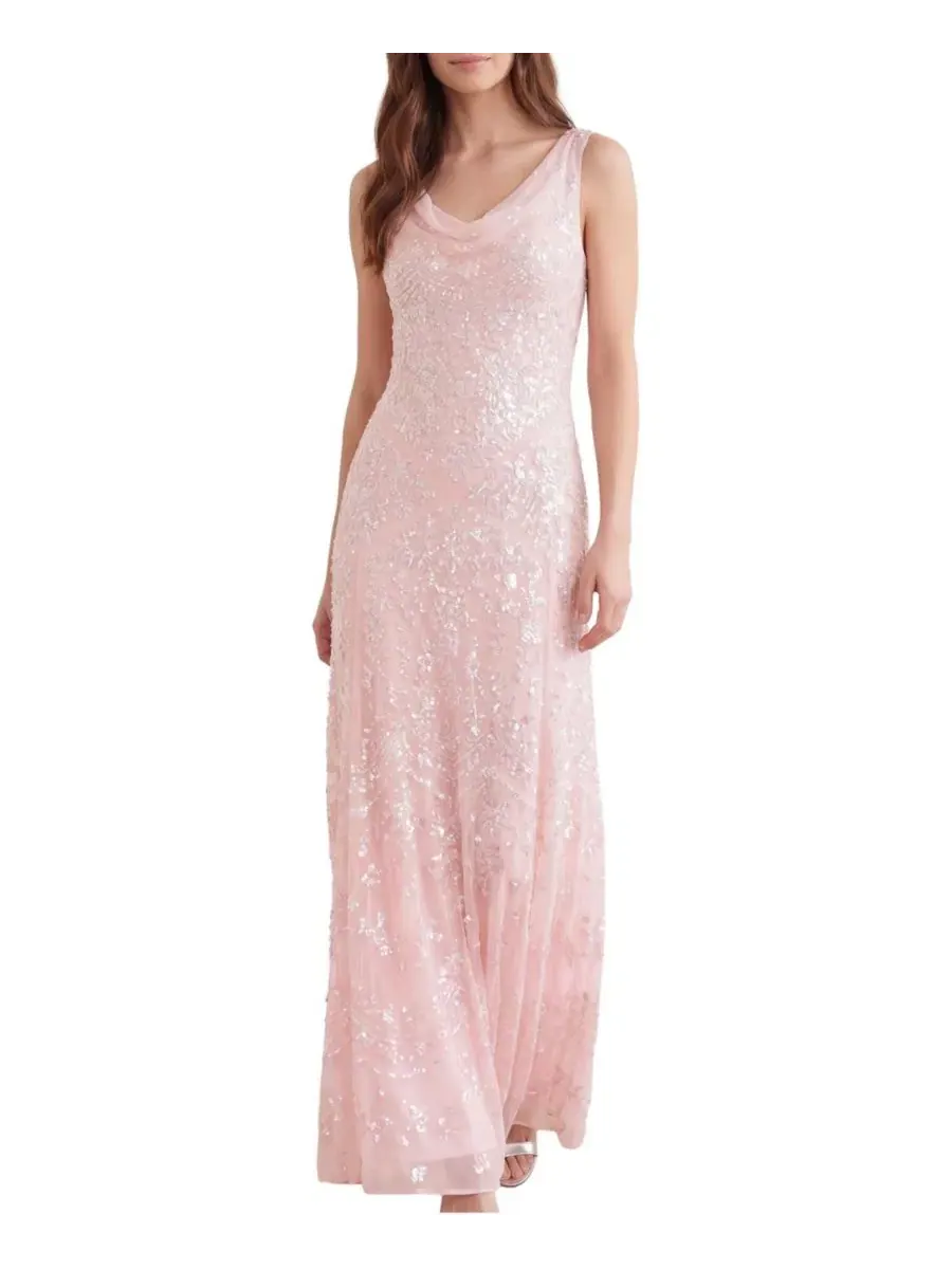 Вечернее платье из шифона с пайетками Freya Georgette Sleeveless Gown Needle & Thread