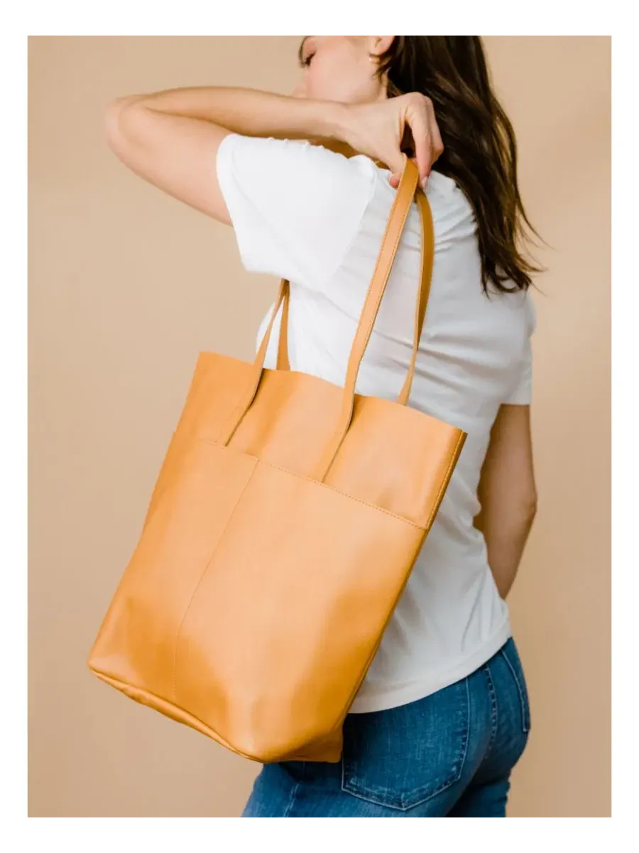 Сумка-шопер Selam Tote с двумя передними карманами ABLE — изображение 2 из 10, коричневый