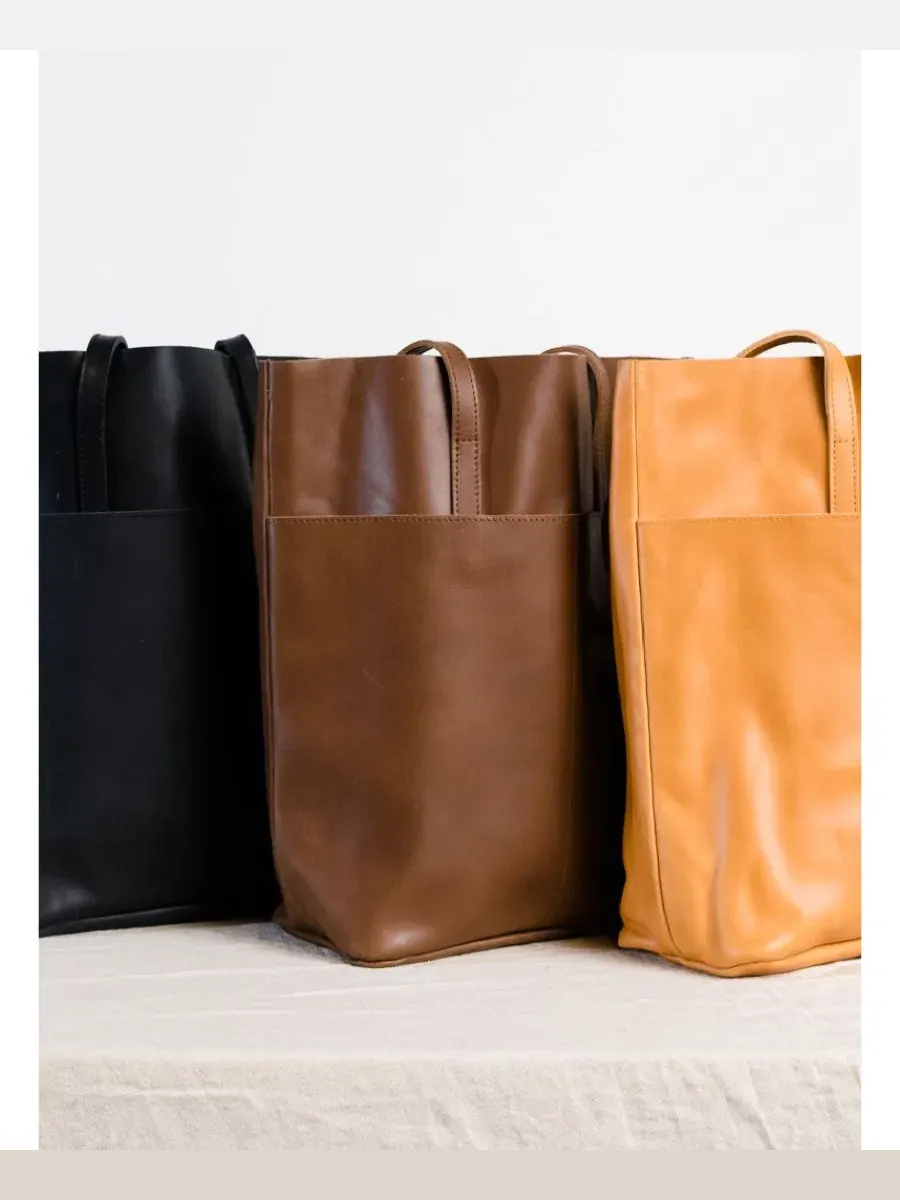 Сумка-шопер Selam Tote с двумя передними карманами ABLE — изображение 8 из 10, коричневый