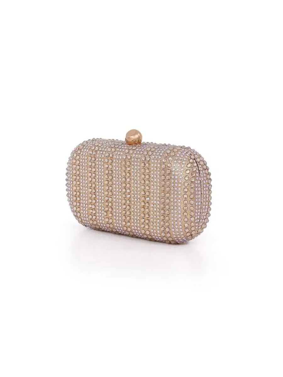 Клатч-минаудиер с кристаллами Harlow Crystal Jewel Badgley Mischka — изображение 2 из 4, золото
