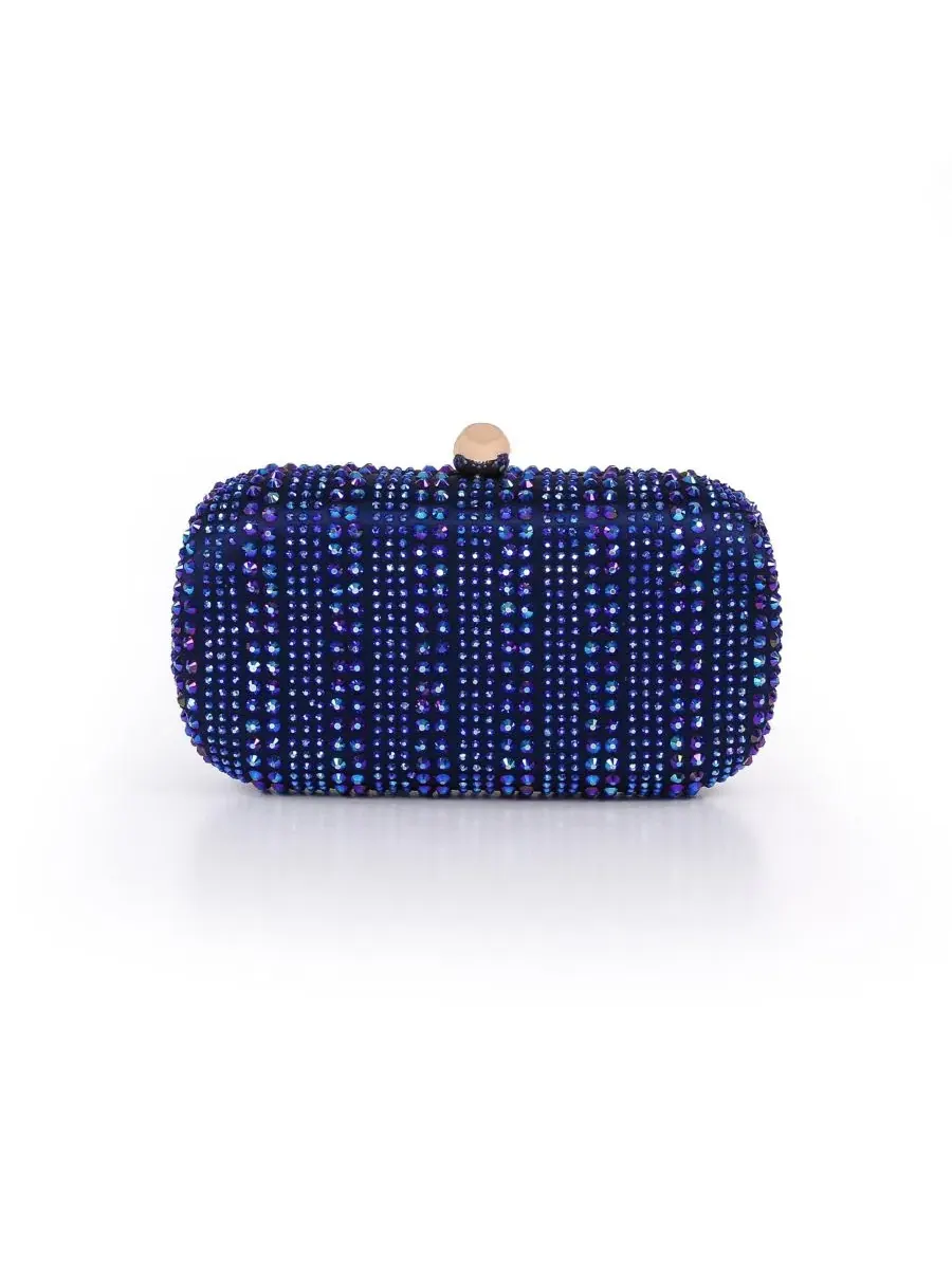 Вечерний клатч с кристаллами Harlow Crystal Jewel Badgley Mischka — изображение 1 из 4, темно-синий