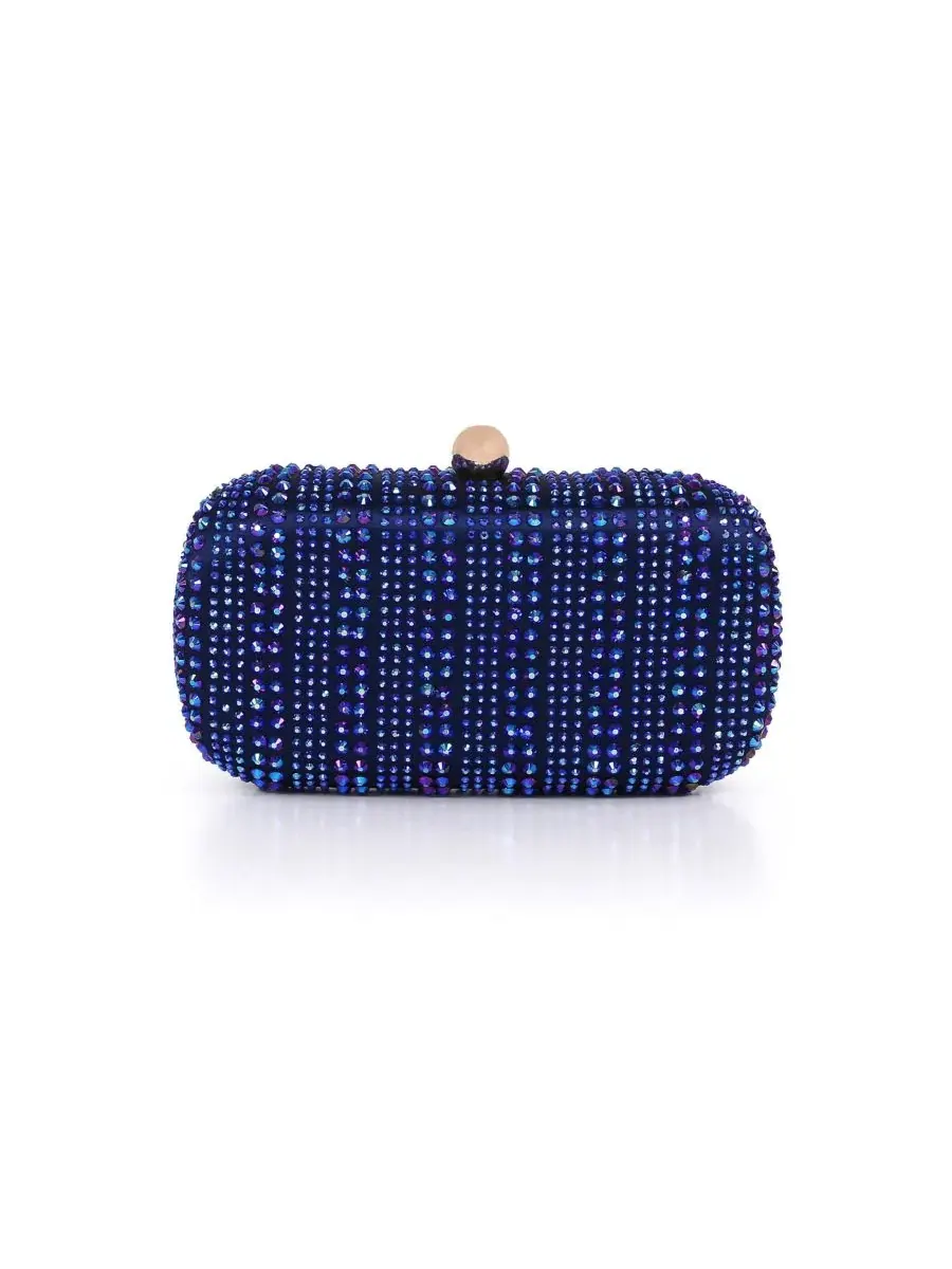 Вечерний клатч с кристаллами Harlow Crystal Jewel Badgley Mischka — изображение 3 из 4, темно-синий