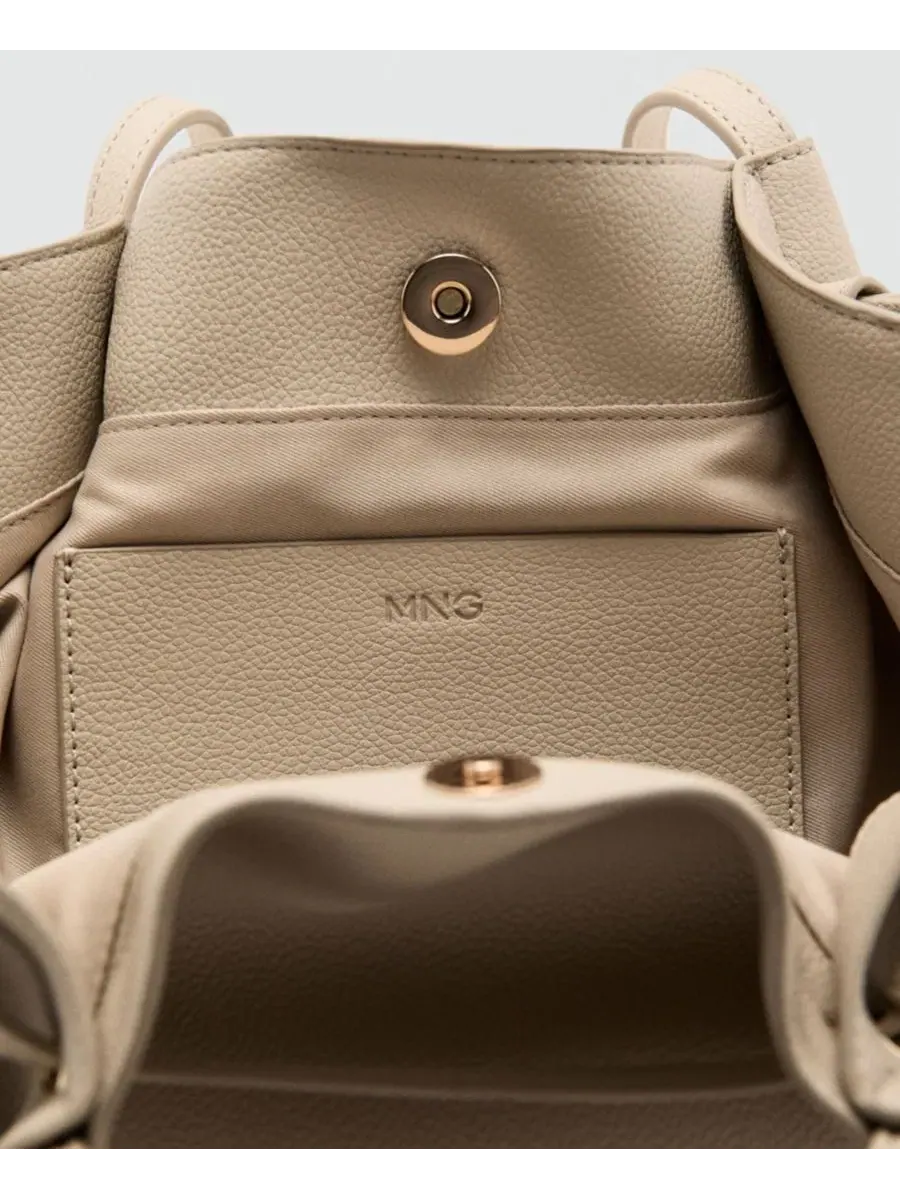 Сумка через плечо из полиуретана, Medium MANGO — изображение 6 из 6, белый