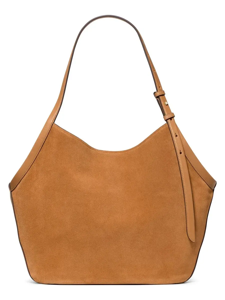Сумка-тоут из замши с принтом, Deco Tulip Large kate spade new york — изображение 2 из 6, земляной