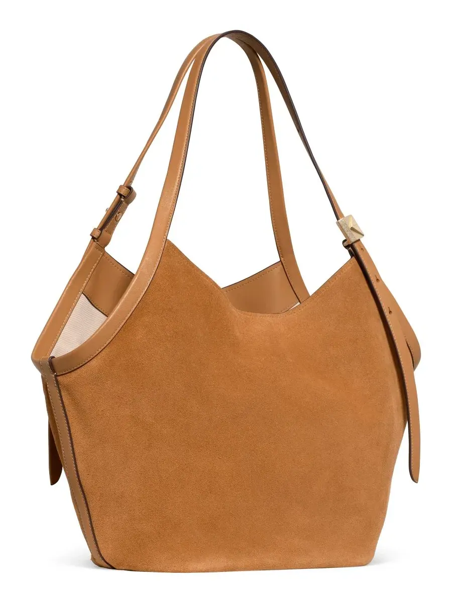 Сумка-тоут из замши с принтом, Deco Tulip Large kate spade new york — изображение 3 из 6, земляной