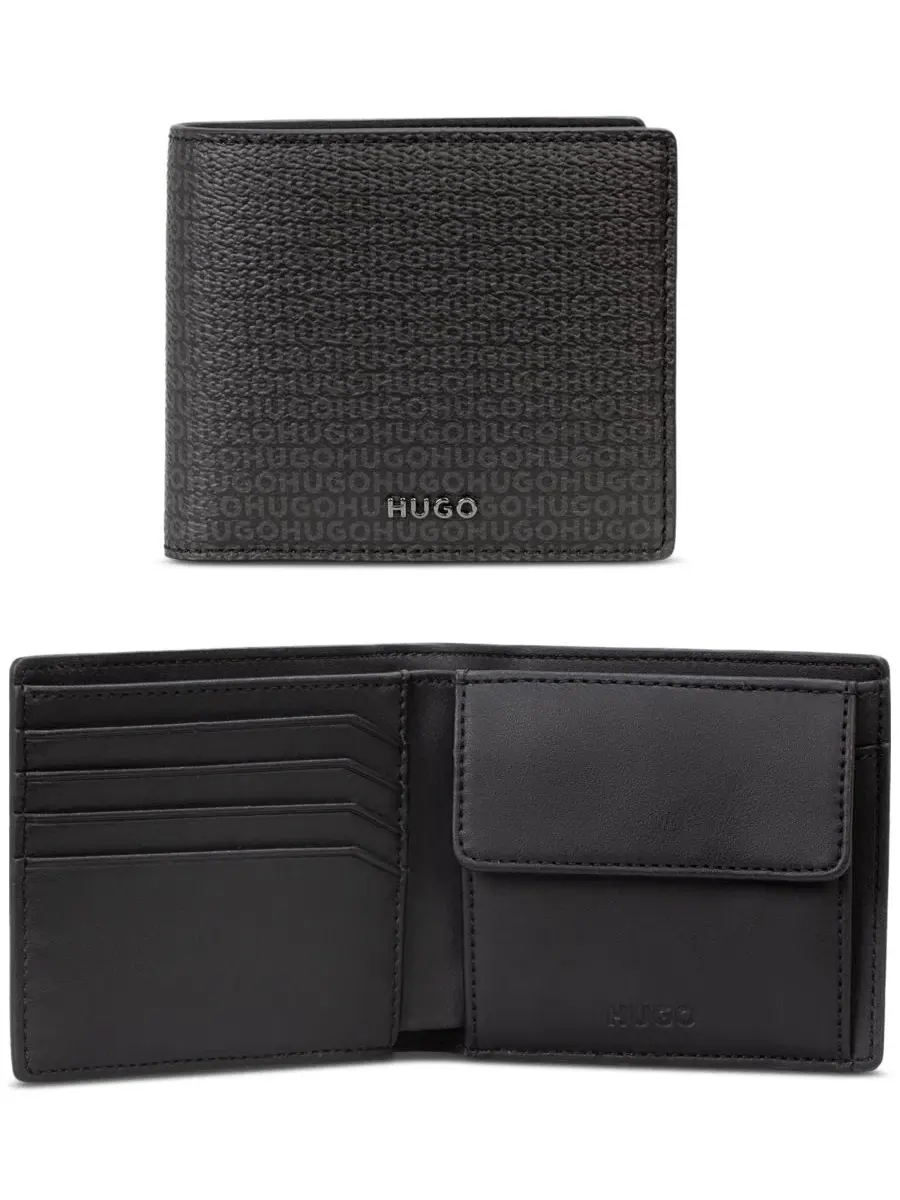 Бифолд-бумажник с открытой лицевой частью Hugo Boss — изображение 3 из 3, черный