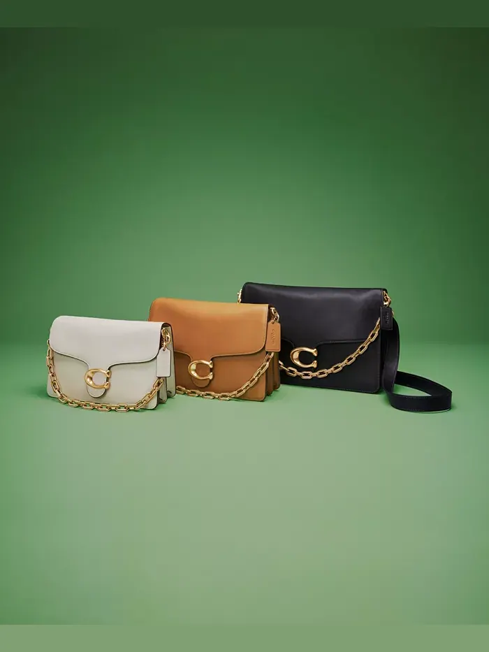 Кожаная сумка через плечо Tabby COACH — изображение 3 из 12, черный